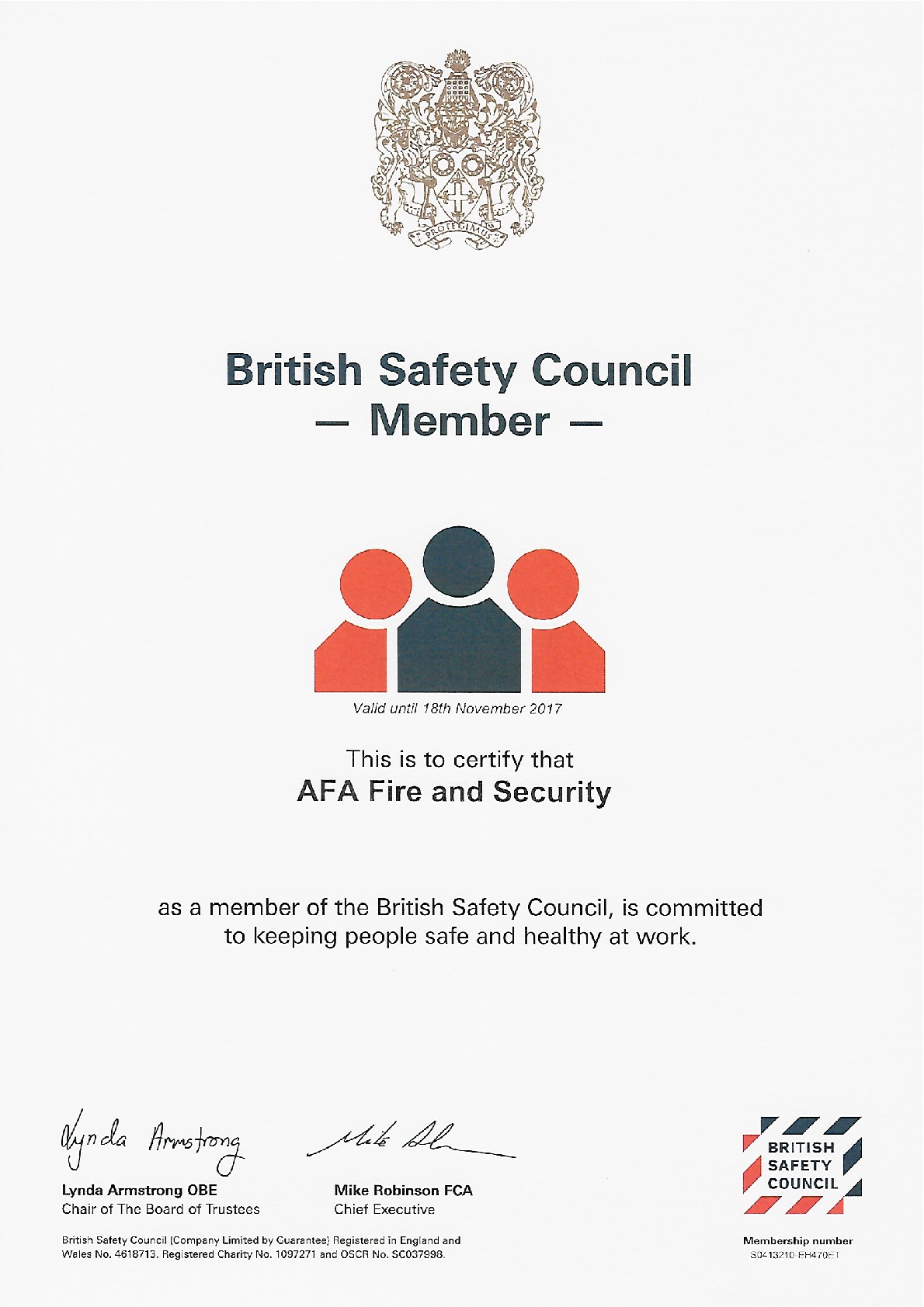 British Safety Council Afa Fire And Security British Safety Council Afa Fire And Security